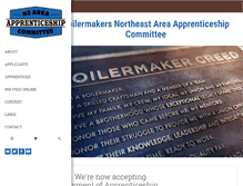 Tablet Screenshot of boilermakersapprenticeship.com